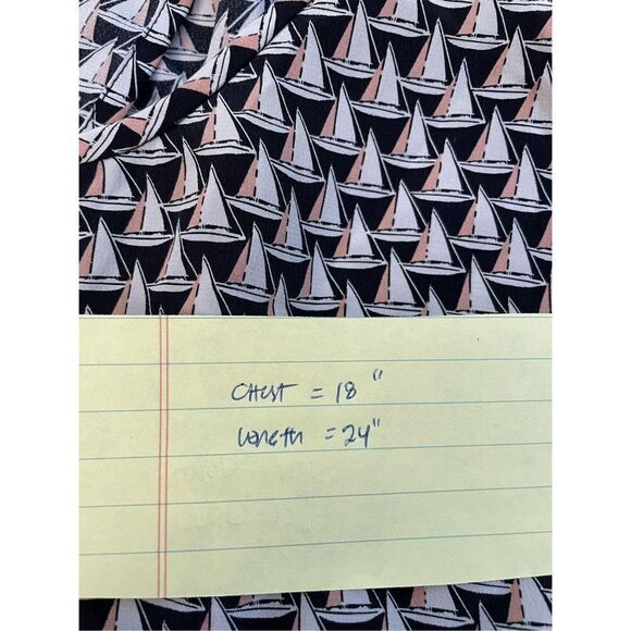 JOIE 100% Silk‎ Crossover Back Tank Top, Sailboat Print lightweight size XS - Picture 8 of 8